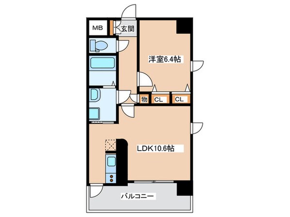 S-RESIDENCE谷町九丁目の物件間取画像